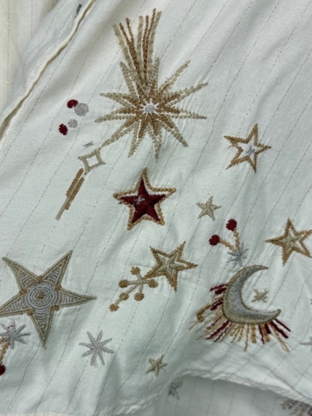 Johnny Was Estrella heavily embroidered constellation blouse NWT RARE - Picture 9 of 11